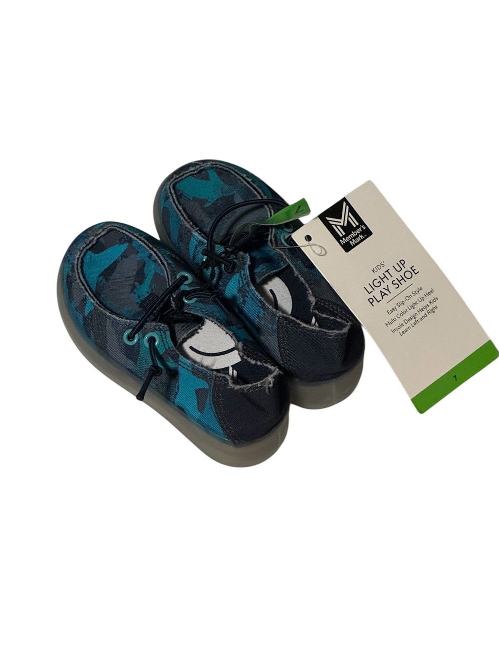 wonder nation Teal Camo Light-Up Kids Sneakers